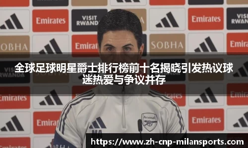 全球足球明星爵士排行榜前十名揭晓引发热议球迷热爱与争议并存